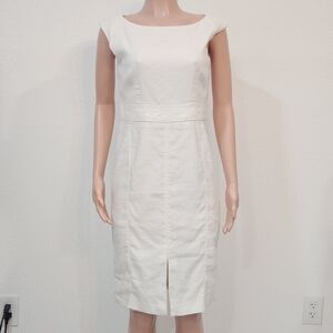 Ann Taylor Off White Sheath Lightweight Dress sz 4